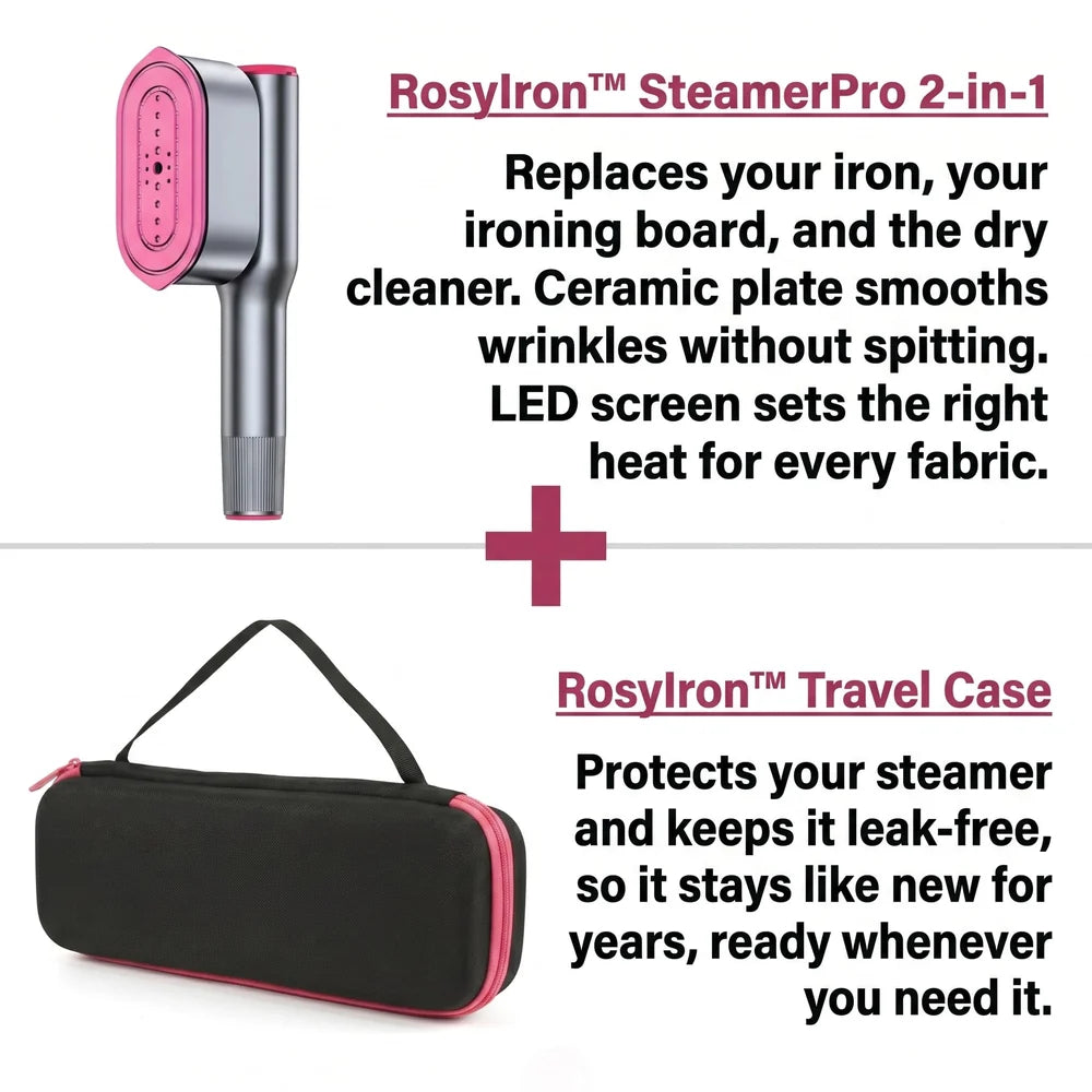 MoraIron™ SteamPro 2-in-1 Garment Steamer & Iron