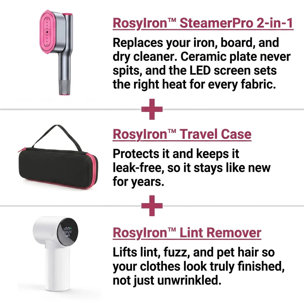 MoraIron™ SteamPro 2-in-1 Garment Steamer & Iron